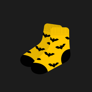 Halloween Bat Socks